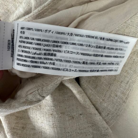 Abercrombie & Fitch Mid Rise Linen-Blend Maxi Skirt, Oatmeal, XS Petite - Picture 5 of 5